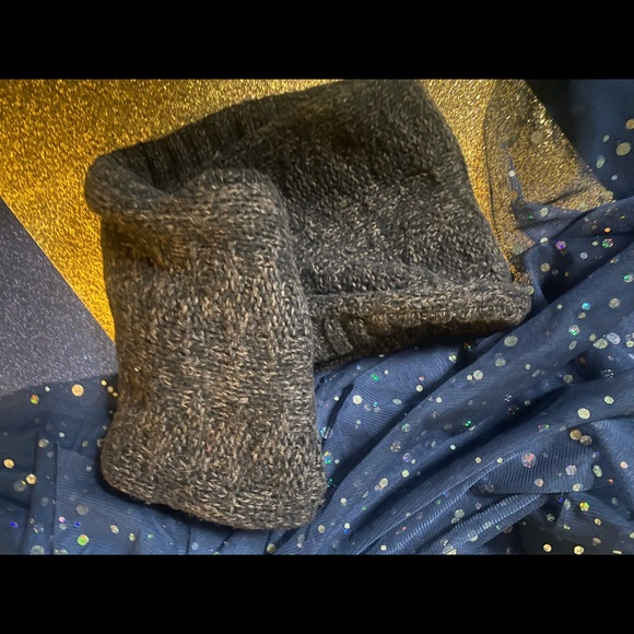 THEORY RUSTIC BRWN WOOL IKNIT SNOOD Scarf LUX GORG - Picture 2 of 5